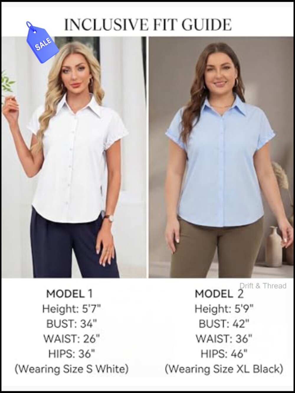 Button Down Shirt Ruffled Cap Sleeve Business Casual Wrinkle Free - Picture 6 of 7